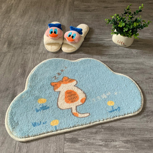 Alfombra <span class=keywords><strong>de</strong></span> Baño Absorbente <span class=keywords><strong>de</strong></span> Agua Antideslizante con Diseño <span class=keywords><strong>de</strong></span> Nubes <span class=keywords><strong>de</strong></span> Dibujos Animados, Alfombra <span class=keywords><strong>de</strong></span> Poliéster para Baño, Dormitorio, Entrada y Puerta - Product Image 2