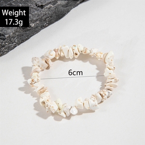 Vente en gros de bracelets en pierre naturelle concassée <span class=keywords><strong>Shein</strong></span> transfrontalière, agate, jade et irréguliers - Product Image 5