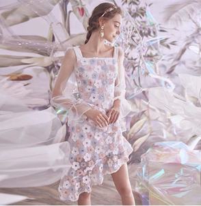 Nouveaux produits maille Sequin tissu haute qualité fleur Sequin tissu pour femmes Performance vêtements robes <span class=keywords><strong>de</strong></span> soirée - Product Image 4