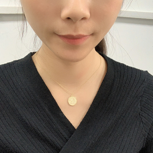 Daidan-collar con signo del zodiaco, gargantilla de doble cara, chapado en oro de 14K, moneda personalizada de plata, logotipo personalizado, Horóscopo - Product Image 5