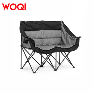 Silla de Playa Plegable Portátil Woqi, Color Gris Ceniza, Estructura de Acero, Relleno de Espuma, Sofá de Jardín para Exteriores con Bolsillos Laterales - Product Image 5