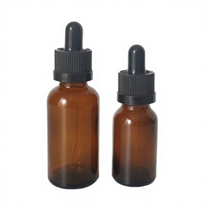 Bouteilles compte-gouttes en verre dépoli doré, style vintage bleu, écologiques, faible MOQ 500, pour teintures - Product Image 3