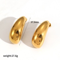 Vente en gros de boucles d'oreilles en acier inoxydable tendance goutte d'eau pour femmes Aretes Joyeria De Acero Inoxidable Joyas Mayor