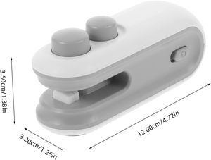 Custom LOGO 2 1 Snacks <b>Mini</b> <b>Bag</b> Sealer Hand Pressure Portable Cutter Usb Rechargeable Reusable Plastic Chip Snack Sealing - Product Image 5