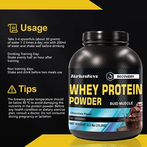 輸出向け越境供給 ホエイプロテインパウダー 高品質で筋肉の回復と増強をサポート チョコレート風味 2.2ポンド - Product Image 6