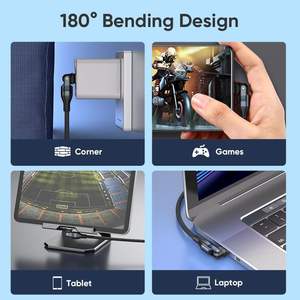 Câble de charge rotatif 240W pour téléphone portable 540 °   Swivel & 180 °   Câble de charge rapide et de transfert de données pour <span class=keywords><strong>iPhone</strong></span> 15 16 17 Samsung 1,8 m - Product Image 5