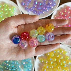 Perles de gelée de trou latéral en acrylique translucide coloré de 15mm pour bricolage accessoires faits à la main marque Fy origine CN ZHE - Product Image 1