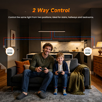 Module d'interrupteur WiFi intelligent universel GIRIER Tuya DIY avec relais de contrôle physique bidirectionnel AC100-240V 1/2 Gang