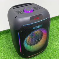 Nouvelle enceinte karaoké portable sans fil WGY--868 avec micro, lumière LED RGB et support trépied, haut-parleur de fête Bluetooth avec basses stéréo