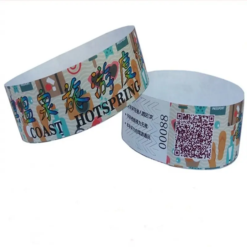 HXY Kustom Murah Tanpa Moq Tinta-3000 Kertas Inkjet Tyvek Wristband Tyvek Gelang untuk Acara, Hiburan, Kegiatan, Pesta