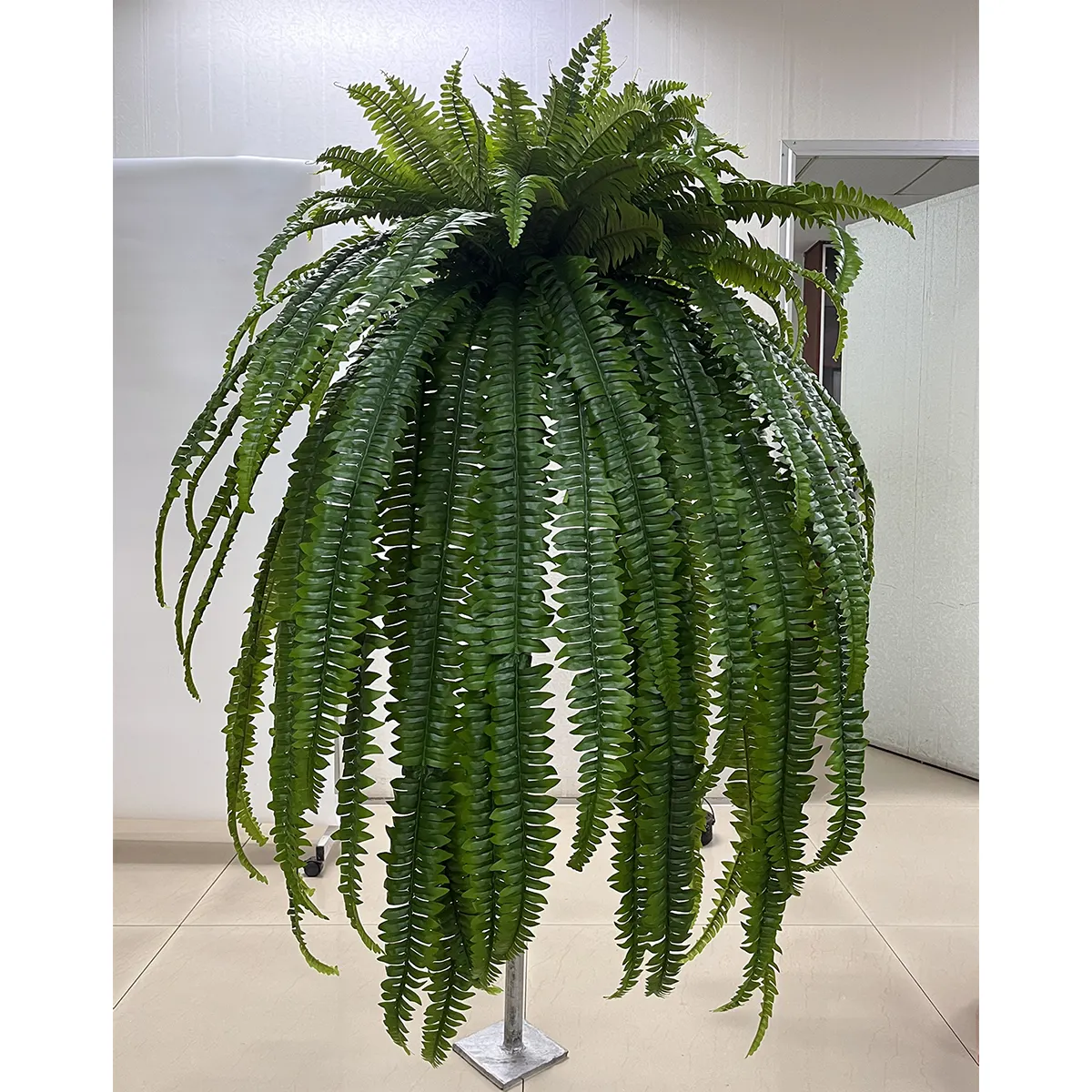 2023 Popular Giant Artificial Boston Fern With 125 PCS Leaf Indoor And Outdoor Decoration Artificial Green Plants And Ferns