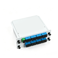 Pabrik OEM 1*16 SC UPC LGX Cassette PLC Splitter Single Mode Insert Card untuk Jaringan FTTH GPON FTTX 5G.