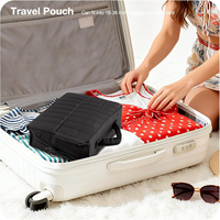 Trousse de Maquillage de Voyage Verticale Grande Capacité, Organisateur Cosmétique Étanche, Trousse de Toilette Personnalisable avec Logo, Fabrication OEM ODM