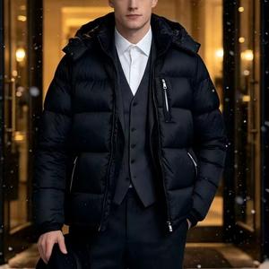 Proveedor Chino de Chaquetas de Invierno Personalizadas para Hombre, Impermeables, Resistentes al Viento, Transpirables, Ecológicas, de Gran Tamaño, con Capucha, de Lona y Poliéster - Product Image 1