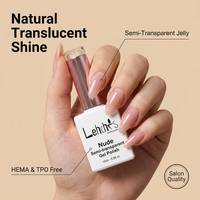 Kit de vernis à ongles semi-permanent professionnel transparent, 20 couleurs nude, effet gelée, sans HEMA ni TPO, 15 ml, à retirer par trempage, pour usage en salon UV/LED