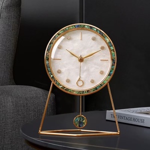 Đồng hồ để bàn trang trí nhà cửa phong cách vỏ bào ngư tự nhiên thủ công châu Âu 602-0027 - Product Image 4