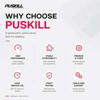 قرص صلب داخلي PUSKILL M.2 NVMe PCIe 3.0 SSD لأجهزة الكمبيوتر المحمولة وأجهزة الكمبيوتر المكتبية وأجهزة الكمبيوتر الصغيرة بسعات 512 جيجابايت و1 تيرابايت و2 تيرابايت