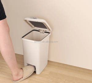 DE MARZO DE nuevo comercio Festival barato de polvo de plástico bin con doble tapas pp <span class=keywords><strong>basura</strong></span> con bloqueo de la tapa y el <span class=keywords><strong>pedal</strong></span> - Product Image 3