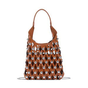 Bolsa de Ombro Feminina de Verão com Corrente, Estilo Punk com Rebites Redondos e Design Vazado, para Atacado - Product Image 6