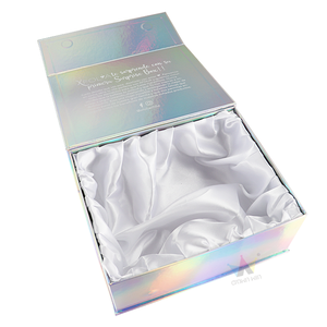 Custom Logo Holographic Hair Extension Wig Packaging <b>Box</b> Braids Crochet Hair Extension Gift <b>Storage</b> <b>Box</b> With Stain - Product Image 1