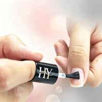 Flacon vide rond ou carré noir ou transparent de 10 ml ou 15 ml pour vernis à ongles, gel ou colle, avec pinceau, personnalisable avec votre logo
