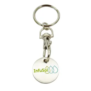 Biểu Tượng Tùy Chỉnh Kim Loại Token Tiền Xu Keychain/Keyring Sơn Xe Đẩy Tiền Xu Cho Siêu Thị Mua Sắm Giỏ Hàng Mã Đồng Xu