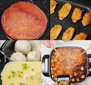 หม้อไฟฟ้าทรงเหลี่ยม 5 ลิตร ขายดี หม้อหุงข้าวเพื่อสุขภาพ หม้อเคลือบกันติด สำหรับหอพัก - Product Image 2