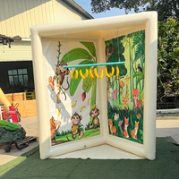 Jeu de Carnaval Gonflable en PVC Attrape-Perroquet avec Banane 2,4x2,7m – Installation Facile pour l'Entraînement de la Coordination Oeil-Main et de la Rapidité de Réaction