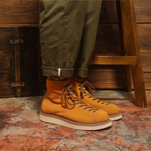 Zapatos tobilleros informales de gamuza de cuero genuino para hombre, impermeables, transpirables, antideslizantes, con cierre de cordones durante todo el año - Product Image 1