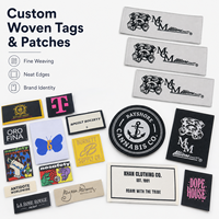 Nouveaux produits 2025 Designer Logo personnalisé Tag Swing Tickets Étiquettes de vêtements tissés au cou et marques célèbres pour vêtements