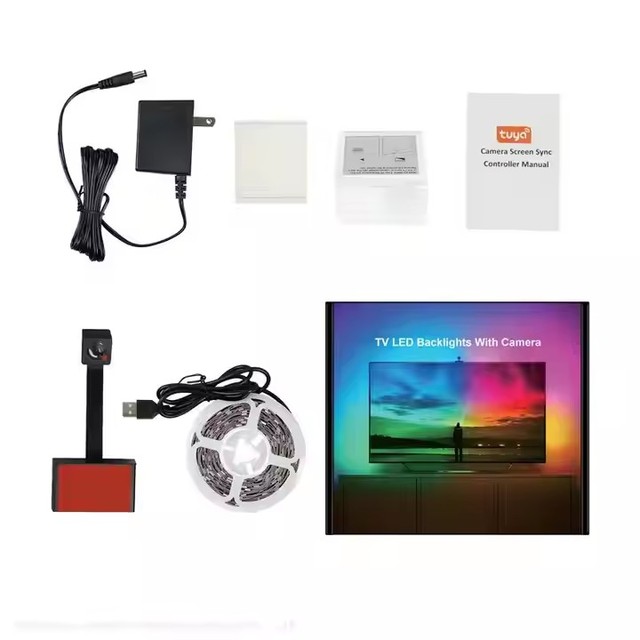 Fancy Led Sync Box Screen Lighting Kit for TV Smart Music Ambient Tv Backlights Wifi Dream Color Rgb TV Led Strip Lights 4K