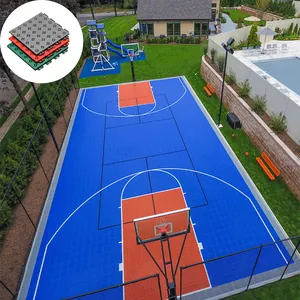 Ke pao Intelligent Pp Interlocking Tragbares Sportplatz material Kunststoff fliesen Temporärer Basketball boden im Freien