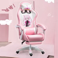 AOR Chaise de bureau e-sport ergonomique à hauteur réglable, avec design Anime Anchor mignon, appui-tête et soutien lombaire à thème dessin animé, vente en gros usine
