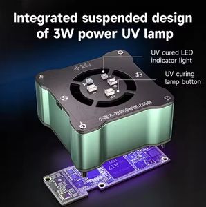 Kipas pendingin penyembuhan 2 in 1 dengan lampu LED untuk ponsel PCB perbaikan pengelasan cepat pemanasan pembuangan asap Exhausting Fan - Product Image 5