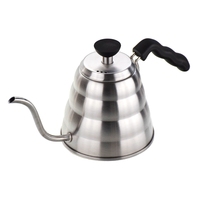 Bouteilles d'eau Ecocoffee T BH42 en acier inoxydable 304, bouilloire à café de 1 L, bouilloire à col de cygne pour cuisinière, bouilloire à café à dégoulinement