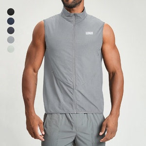 Débardeurs de <span class=keywords><strong>sport</strong></span> pour hommes à fermeture éclair intégrale, respirants, <span class=keywords><strong>sans</strong></span> manches, chemises de <span class=keywords><strong>sport</strong></span>, col montant, <span class=keywords><strong>veste</strong></span> de course, vêtements d'extérieur légers, <span class=keywords><strong>veste</strong></span> de <span class=keywords><strong>sport</strong></span> - Product Image 1