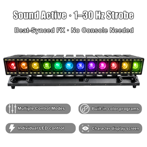 Barra Móvil LED Wash <span class=keywords><strong>de</strong></span> 12x60W con Efecto Ondulado RGBW 4 en 1, Zoom Pixel, DMX512, Luces para Discoteca, DJ, <span class=keywords><strong>Club</strong></span> Nocturno, Fiesta, Escenario, Eventos - Product Image 5