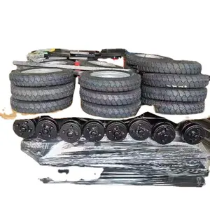Mini reboque 4.00-12 reboque e inclinação de pneu, mini trator caminhada, reboque