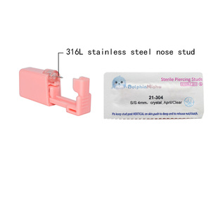 Kit Profesional de Herramientas para Perforación Nasal Gaby, Pistola de Perforación Nasal Color Rosa Flor - Product Image 5