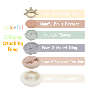 ของเล่นซิลิโคนวงแหวนเรียงซ้อนสีรุ้ง - Product Image 6