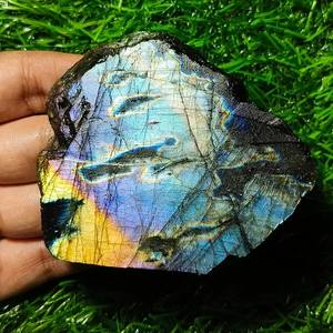<b>Hot</b> Sale Natrual Crystal Slice Healing Handmade Crafts <b>Stone</b> Labradorite Raw Slab for Jewelry Materials - Product Image 3