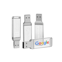 UM69 akrilik USB, pena Drive usb ramping dengan logo LED kustom 2.0 3.0 Mini akrilik 8Gb 16Gb 32G 64Gb 128Gb