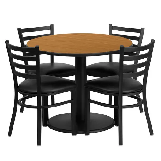 مطعم أثاث مطعم طاولات وكراسي سلم كرسي بمسند ظهر مجموعة منضدة
