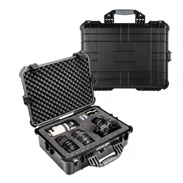 Wholesale IP67 Waterproof Plastic Hard Shell Camera Case with Pick N Pluck Foam Insert for Carrying Camera Lens Protection OEM