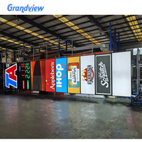 Panneau publicitaire numérique autoportant OEM pour affichage des prix de l'essence, en aluminium, double face, affichage LED extérieur / signalisation de station-service