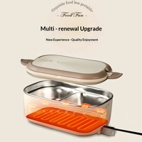 Boîte à lunch électrique à température constante, récipient intérieur en acier inoxydable 304, capacité de 1,11,2 L, sans eau nécessaire pour le bureau