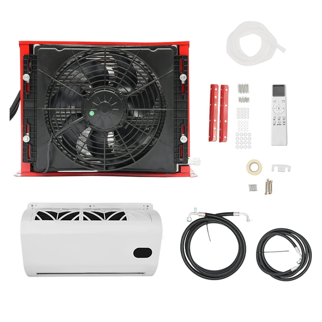 RV Air Conditioner Mini Split Electric AC Unit 12V Truck Cab Air Conditioner Split for Trucks Bus Trailers Camper