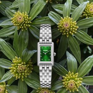 Montre à quartz de luxe personnalisable avec logo, cadran carré vintage arabe, bracelet classique en acier inoxydable pour femme, mouvement japonais - Product Image 2