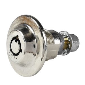 Serrure tubulaire à clé chromée de haute précision et fiable pour distributeur de jetons de machine de jeu et armoire de sécurité avec clés - Product Image 1