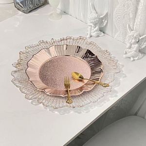 Wedding Charger <b>Plates</b> Elegant Clear Banquet Serving <b>Plates</b> & Decorative <b>Plate</b> Chargers for Events - Product Image 2
